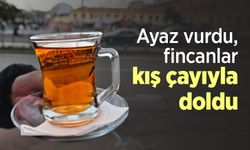 Ayaz vurdu, fincanlar kış çayıyla doldu