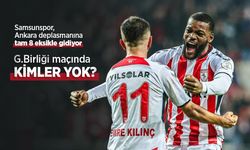 Samsunspor, Ankara deplasmanına tam 8 eksikle gidiyor! G.Birliği maçında KİMLER YOK?