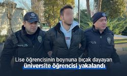 Lise öğrencisinin boynuna bıçak dayayan üniversite öğrencisi yakalandı