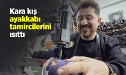Kara kış ayakkabı tamircilerini ısıttı