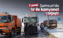 Samsun'da tır ile kamyonet çarpıştı: 2 yaralı