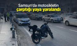 Samsun'da motosikletin çarptığı yaya yaralandı