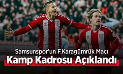 Kamp Kadrosu Açıklandı