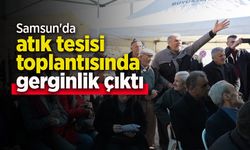 Samsun'da atık tesisi toplantısında gerginlik çıktı
