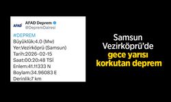 Samsun Vezirköprü’de gece yarısı korkutan deprem