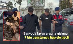 Banyoda tavan arasına gizlenen 7 bin uyuşturucu hap ele geçti