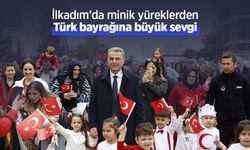 İlkadım’da minik yüreklerden Türk bayrağına büyük sevgi