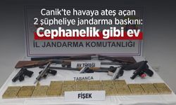 Canik’te havaya ateş açan 2 şüpheliye jandarma baskını: Cephanelik gibi ev