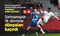 Samsunspor ilk devrede dünyaları kaçırdı 0-0