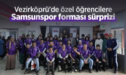 Vezirköprü'de özel öğrencilere Samsunspor forması sürprizi