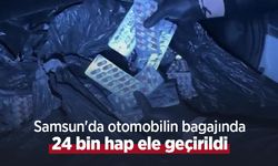 Samsun'da otomobilin bagajında 24 bin hap ele geçirildi