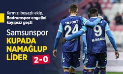 Kırmızı beyazlı ekip, Bodrumspor engelini kayıpsız geçti, Samsunspor KUPADA NAMAĞLUP LİDER 2-0