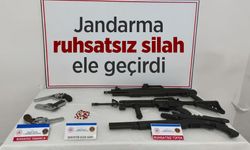 Jandarma ruhsatsız silah ele geçirdi