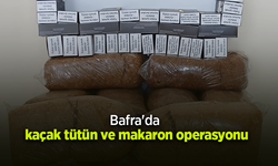 Bafra'da kaçak tütün ve makaron operasyonu