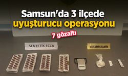 Samsun'da 3 ilçede uyuşturucu operasyonu: 7 gözaltı