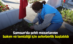 Samsun’da şehit mezarlarının bakım ve temizliği için seferberlik başlatıldı