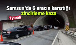 Samsun’da 6 aracın karıştığı zincirleme kaza: 1 yaralı