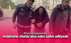 Miras tartışmasında eniştesine silahla ateş eden şahıs adliyede
