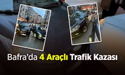 Bafra’da 4 Araçlı Trafik Kazası
