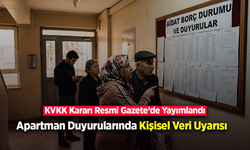 Apartman Duyurularında Kişisel Veri Uyarısı