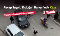 Recep Tayyip Erdoğan Bulvarı’nda Kaza: 2 Yaralı, Vatandaşlardan Önlem Çağrısı
