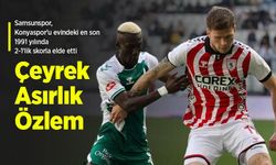 Samsunspor, Konyaspor'u evindeki en son 1991 yılında 2-1'lik skorla elde etti, Çeyrek Asırlık Özlem