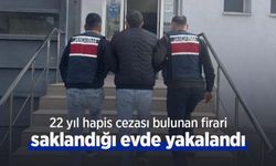 22 yıl hapis cezası bulunan firari saklandığı evde yakalandı