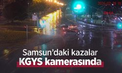 Samsun’daki kazalar KGYS kamerasında