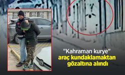 "Kahraman kurye" araç kundaklamaktan gözaltına alındı