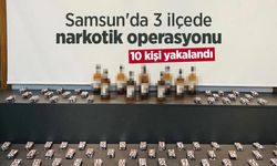 Samsun'da 3 ilçede narkotik operasyonu: 10 kişi yakalandı