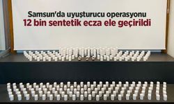 Samsun'da uyuşturucu operasyonu: 12 bin sentetik ecza ele geçirildi