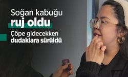 Soğan kabuğu ruj oldu: Çöpe gidecekken dudaklara sürüldü