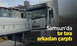 Samsun'da tır tıra arkadan çarptı