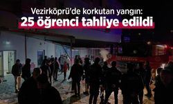 Vezirköprü'de korkutan yangın: 25 öğrenci tahliye edildi