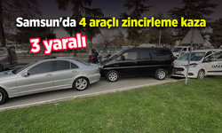 Samsun'da 4 araçlı zincirleme kaza: 3 yaralı