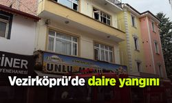 Vezirköprü'de daire yangını