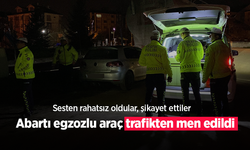 Abartı egzozlu araç trafikten menedildi