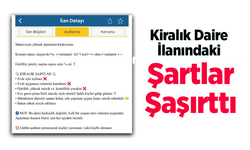 Kiralık daire ilanındaki şartlar şaşırttı