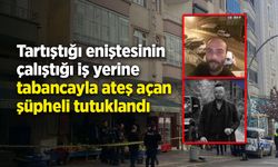 Tartıştığı eniştesinin çalıştığı iş yerine tabancayla ateş açan şüpheli tutuklandı