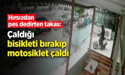 Hırsızdan pes dedirten takas: Çaldığı bisikleti bırakıp motosiklet çaldı