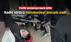 Trafik tartışması kanlı bitti: Kadın sürücü motokuryeyi aracıyla ezdi!