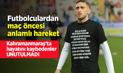 Futbolculardan maç öncesi anlamlı hareket