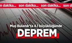 Muş Bulanık'ta 4.1 büyüklüğünde deprem