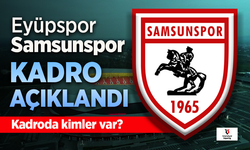 Samsunspor'un, Eyüpspor maçı 11'i açıklandı, Kadroda kimler var?