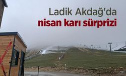 Ladik Akdağ'da nisan karı sürprizi