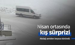 Nisan ortasında kış sürprizi: Akdağ yeniden beyaza büründü