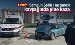 Samsun Şehir Hastanesi kavşağında yine kaza: 4 yaralı