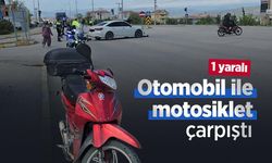 Otomobil ile motosiklet çarpıştı: 1 yaralı