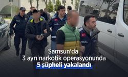 Samsun'da 3 ayrı narkotik operasyonunda 5 şüpheli yakalandı