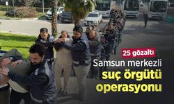 Samsun merkezli suç örgütü operasyonu: 25 gözaltı